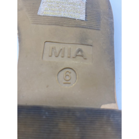 Mia Womens Size 6‎ Sandals Peyton Round Toe Black Buckle Ankle Strap - Picture 6 of 6